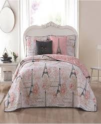 Blush Amour Paris Themed 5pc King Reversible Quilt Set Reviews Quilts Bedspreads Bed Bath Macy S