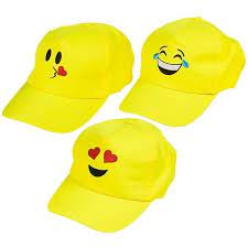Emoji Baseball Caps 6 Fun Emoticon Designs Novelty Hats