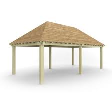 Carport Independant Garantie 25 Ans 348 6 Cm X 681 2 Cm 24 M Bois Autoclave Cedre Rouge Abri Voiture