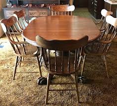It seems like it has taken forever to get this dining room table completed! Antique Oak Claw Foot Pedestal Dining Table With Six Chairs Estatesales Org