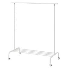 Wall storage including hanging baskets, kitchen racks, and shelves are great way to step up your kitchen's décor as well as keep your most important supplies within reach. Ikea Clothes Rack Rigga Furniture Home Living Furniture Shelves Cabinets Racks On Carousell