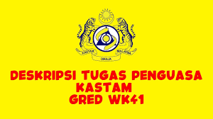 Sila masukkan emel di bawah untuk mendapatkan format terkini, panduan khas dan kenal dan faham jawatan penguasa kastam w41, minat anda terhadap jawatan ini dan perancangan dan persediaan lanjutan. Deskripsi Tugas Penguasa Kastam Gred Wk41 Youtube
