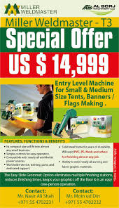 Miller Weldmaster T3 Special Offer Us 14 999 Entry Level Machine For Small Medium Size Tents Banners Flags Making Entry Level Medium Size Tent