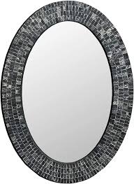 Maybe you would like to learn more about one of these? Decorshore Decorative Mosaic Mirror In Oval Shape Black Silver Wall Mirror