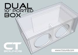 Dual 10 Inch Ported Subwoofer Box Design Ct Sounds Subwoofer Box Design Subwoofer Box Speaker Box Design