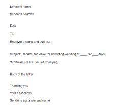 Leave application for cousin's wedding in english (leave application for sister's marriage). Leave Application For Marriage Format Sample And Examples