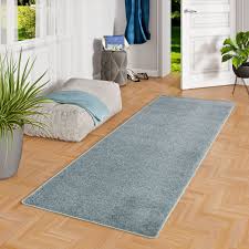 Praktische teppiche & läufer für die küche als fußmatte mikrofaser günstig ▶ jetzt bei die moderne hausfrau entdecken! Hochflor Velours Teppich Laufer Mona Blau Grau