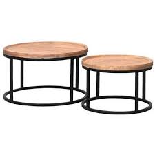 salontafel ilja bruin zwart 2 stuks salontafel koffietafel bijzettafel