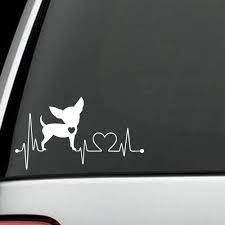 Chihuahua Heartbeat Dog Decal Dog Decals Chihuahua Chihuahua Dogs