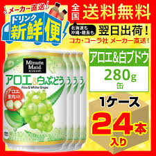ミニッツメイド アロエ 白ぶどう 280g 24本入1ケース アロエ葉肉入り 栄養機能食品 缶 コカ コーラ社 メーカー直送 送料無料 ショッピン