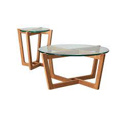 A removable custom leather cushion is included to use this coffee table as an ottoman. Monterey Natural Coffee Side Table Set Coffee Table Solid Coffee Table Side Table