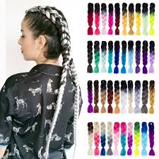 The protective style can be worn in a million ways, from space buns to knots. Synthetic Hair Braids Kanekalon Ombre Braiding Hair Extension Box Braid Hair Pink Purple Yellow Golden Colors Crochet Braids Alliaexpress