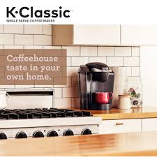 It can brew tea, coffee, hot cocoa or iced beverages in less than. Keurig K Classic Coffee Maker Single Serve K Cup Pod Coffee Maker Black Walmart Com Walmart Com