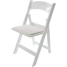 These chairs are ideal for use in places where storage is an issue as they fold completely flat and stack very tightly. White Resin Folding Chairs National Event Supply