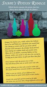 Harry potter logic puzzle potions. Snape S Potion Riddle By Georgewiseman Deviantart Com On Deviantart Potions Riddles Snape