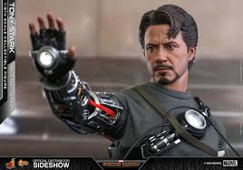 Mcu tony stark has robert downey jr.'s natural brown eyes, as opposed to the blue eyes of the comics' tony stark. Tony Stark Mech Test Version Sixth Scale Figure By Hot Toys Iron Man Movie Masterpiece Series Bunker158 Com
