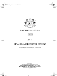 According to allen and tommasi (2001), the federal ministry of finance can be considered as one of classic government department that is. Act 61 Credit Finance Money Management
