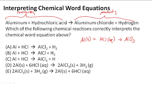 An answer key is provided. Interpreting Chemical Word Equations Youtube