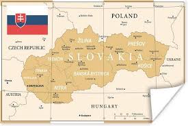 Slowakije ligt in het centraal oostelijke deel van europa. Bol Com Illustratie Van Een Oude Kaart Van Slowakije Poster 60x40 Cm Foto Print Op Poster