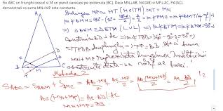 Avem s calcul</b>m raportul de arii. Fie Abc Un Triunghi Isoscel Si M Un Punct Oarecare Pe Ipotenuza Bc Daca Mn Ab N Ab Si Mp Ac Brainly Ro