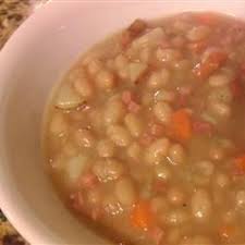 Grandma B S Crockpot Bean Soup Recipe Use Chicken Broth Instead Of Water Add Two Bay Leaves Review Delish Freezes W Bean Soup Recipes Recipes Soup Recipes