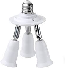 Jackyled 3 In 1 Light Socket Splitter E26 E27 Adapter Converter For Standard Led Bulbs 360 Degrees Adjustable 180 Degree Bendable Max Watt 180w Amazon Com