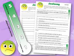 All the divisions on the thermometer are marked. Jealousy Worksheet And Thermometer Elsa Support