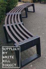 Recycled Plastic Curved Bench 1800mm In 2020 Curved Outdoor Benches Curved Bench Outdoor Bench Seating