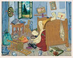 Coloriage artiste peintre le dessin nous montre un dessin à colorier à la manière de van gogh. 12 Idees De La Chambre De Van Gogh Van Gogh Dire Pardon Vans