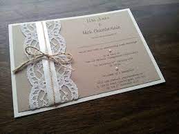 Sample Personalised Handmade Vintage Chic Lace Wedding Invitation Wedding Invitations Diy Handmade Handmade Wedding Invitations Homemade Wedding Invitations