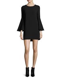 Elizabeth And James Aurora Bell Sleeve Mini Dress Black Elizabethandjames Cloth Bell Sleeve Mini Dresses Mini Dress Short Sleeve Shift Dress