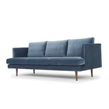Lean back and lounge in luxurious style on this stunning sofa. Modern Contemporary Aqua Velvet Sofa Allmodern