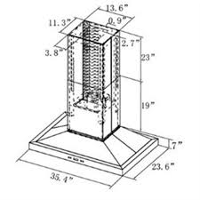 Turin Hotte A Ilot Pro Island En Acier Inoxydable 36 Po Tu11196s I36 Rona