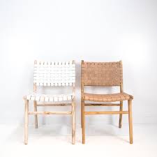 As a rule of thumb, designate 24 inches of space per person for a comfortable table setting. Leather Weave Dining Chair Tan Woven Dining Chairs Furniture Dining Chairs Dining Chairs