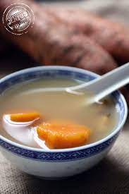 Chinese Sweet Potato Ginger Dessert Soup Recipe Ginger Desserts Sweet Soup Asian Desserts