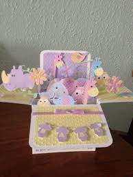 Examples i'm so sorry to miss your baby shower, but i'm with you in spirit…and in happy anticipation! i wish i could be there celebrating with you today. Baby Pop Up Box Card Card Box Pop Up Box Cards Baby Shower Cards