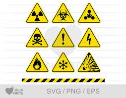 Warning Signs Bundle Svg Eps Png Danger Icon Radiation Etsy Apple Logo Wallpaper Miniature Sign Warning Signs