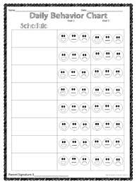 Daily Behavior Chart Editable With Data Graphs