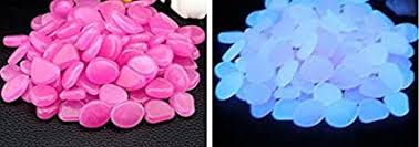 Usually these estimates will be free. Amazon Com Chic Style 300pcs Glow Stone Glowing In The Dark Pebbles Outdoor Decor Fish Tank Gravel Rocks Decoration Pink In Daytime Purple In The Dark Garden Outdoor