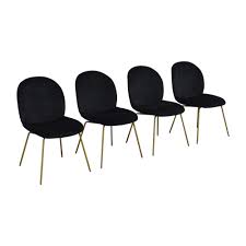 Vivian chair with silver nailhead trim and dark espresso legs in azure velvet fabric. 50 Off World Market World Market Vivian Dining Chairs Chairs