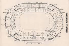 The land has been used for football since as early as. Wembley Stadium Vintage Seating Plan London Football Stadium 1937 Old Print Ebay