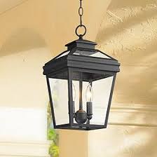 Black square lantern pendant light. Outdoor Hanging Lantern Light Fixtures Lamps Plus