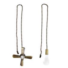Larger pull is made with a 30mm clear glass crystal prism. Saim Fan Pull Chain Decorative 12 Inch Light Pull Chains Extension Bronze With Natural Wood Knob Pendant For Lighting Ceiling Fans Lamp Pack Of 2