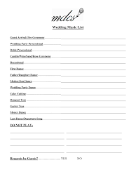 Wedding Party List Template Free Fosterhaley Wedding Music List Wedding Song List Wedding Music List Wedding Ceremony Songs