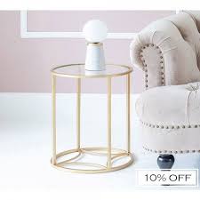 Night Fever Gold Side Table Gold Side Table Table For Small Space Glass Side Tables