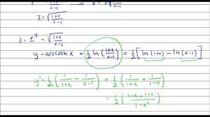 Aplikasi turunan bisa diterapkan ketika kita ingin mencari kecepatan. Matematika Lanjutan Kalkulus 2 12 Turunan Fungsi Invers Cotan Hiperbolik Youtube