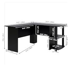 Shop from the world's largest selection and best deals for l shaped office desks. Fch L Shaped Corner Computer Desk Home Office Desk Furniture Black Ebay