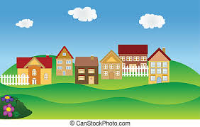 A house is an architectural construction, so we must first complete a blueprint of the house before adding any aesthetic detail. Neighborhood Illustrations And Clipart 13 942 Neighborhood Royalty Free Illustrations Drawings And Graphics Available To Search From Thousands Of Vector Eps Clip Art Providers