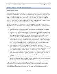 Brooks' poem kitchenette building brings to mind some of the concepts presented in the feminine mystique in that the poem talks about people with no clear path in life or little control over their lives. Http Www Indianhills Edu Myhills Courses Lit112 Documents Lu03 Brooks Thinking Pdf