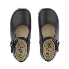 Clare, Black leather girls buckle traditional school shoes